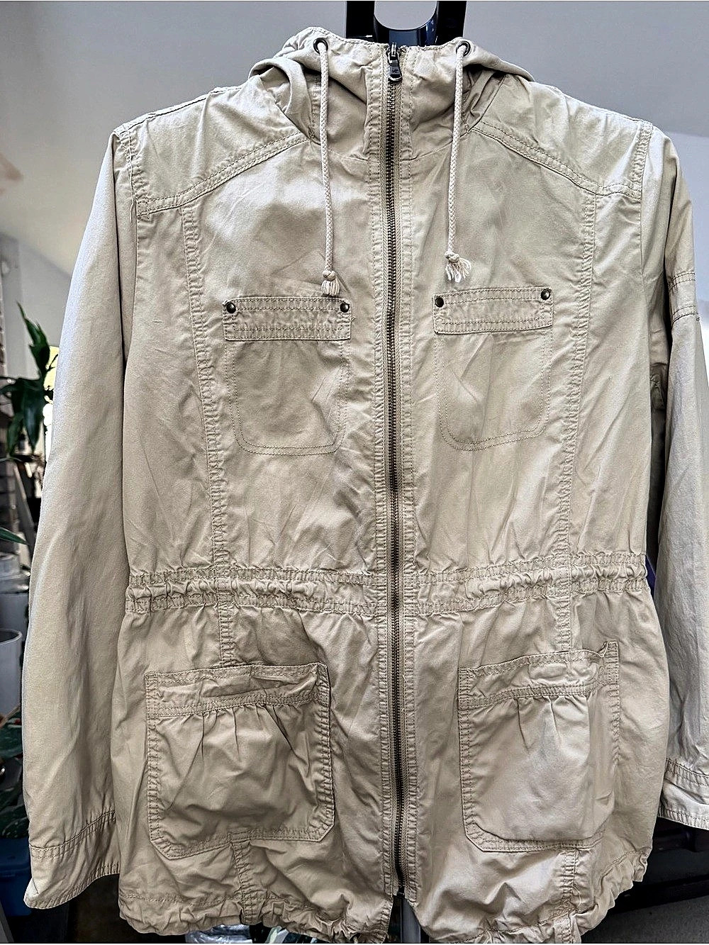 Kenneth Cole Reaction Utility Jacket in Beige Size Large